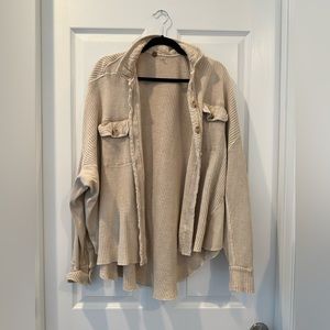 Free people one scout jacket (oversized flannel) Sand (Cream)